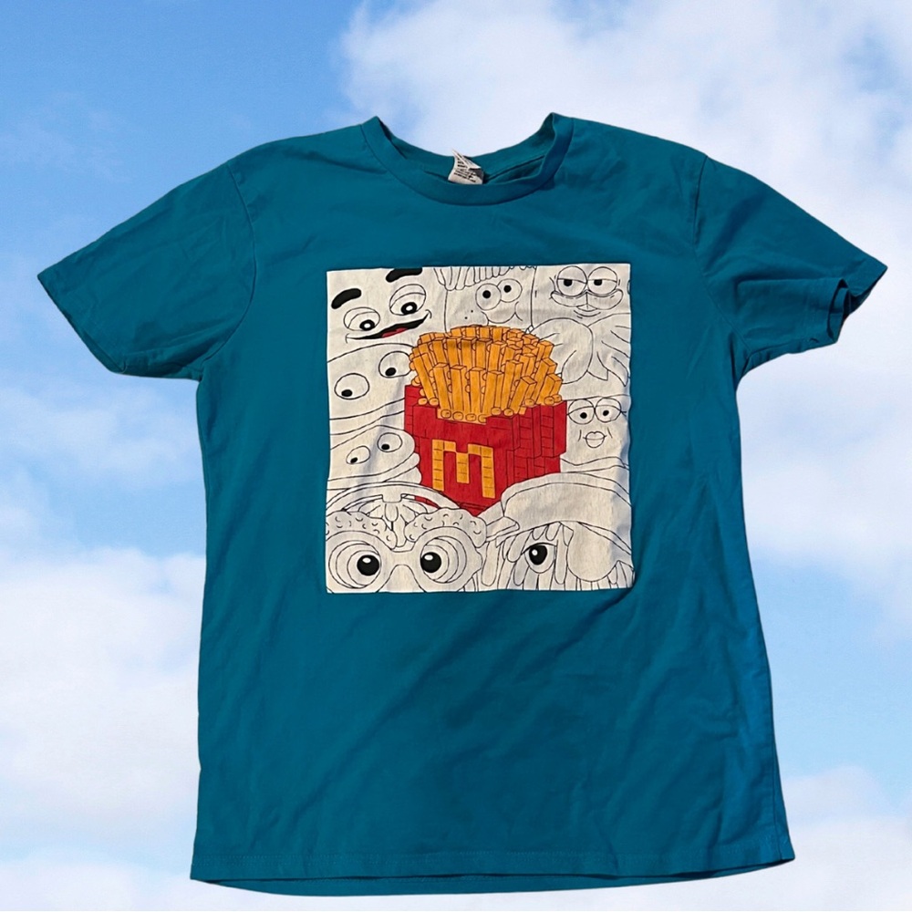 Blue Collectors McDonalds Fries Tee size M